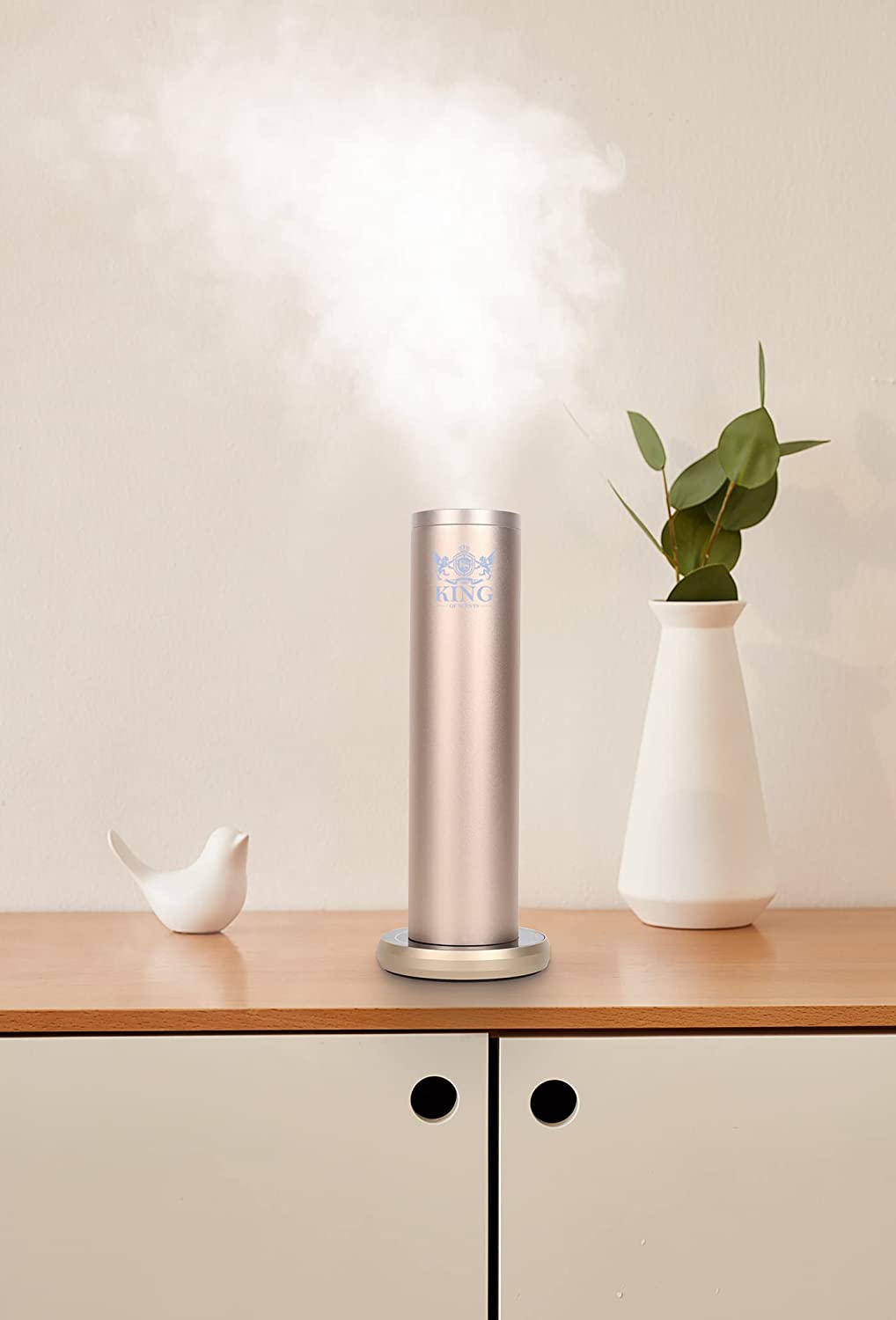 KING OF SCENTS BT Bluetooth Aroma Essential Oil Diffuser Fragrance Diffuser, Cold-Air Diffusion Scent Machine - Silver (Pack of 3)