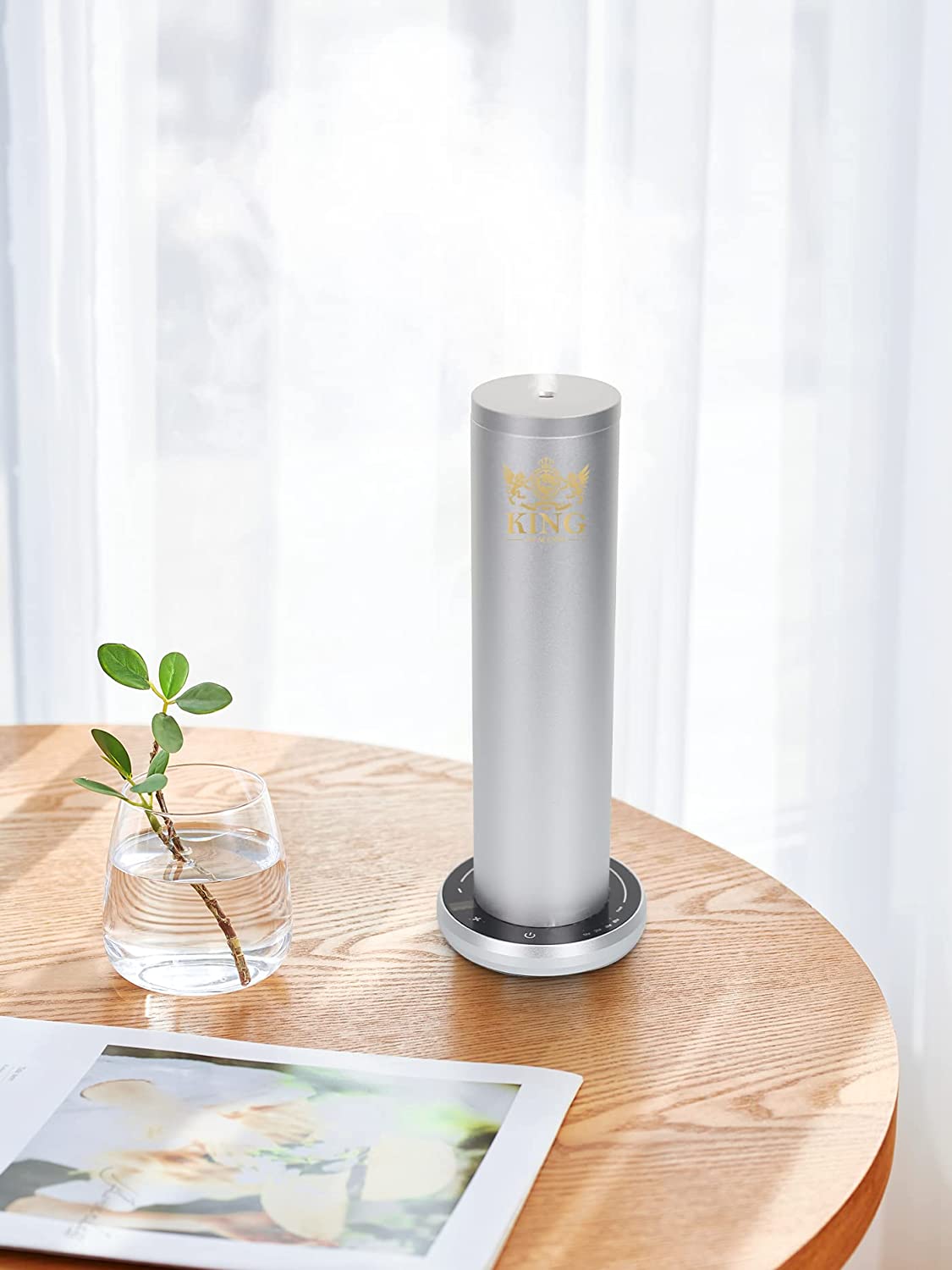 KING OF SCENTS BT Bluetooth Aroma Essential Oil Diffuser Fragrance Diffuser, Cold-Air Diffusion Scent Machine - Silver (Pack of 3)