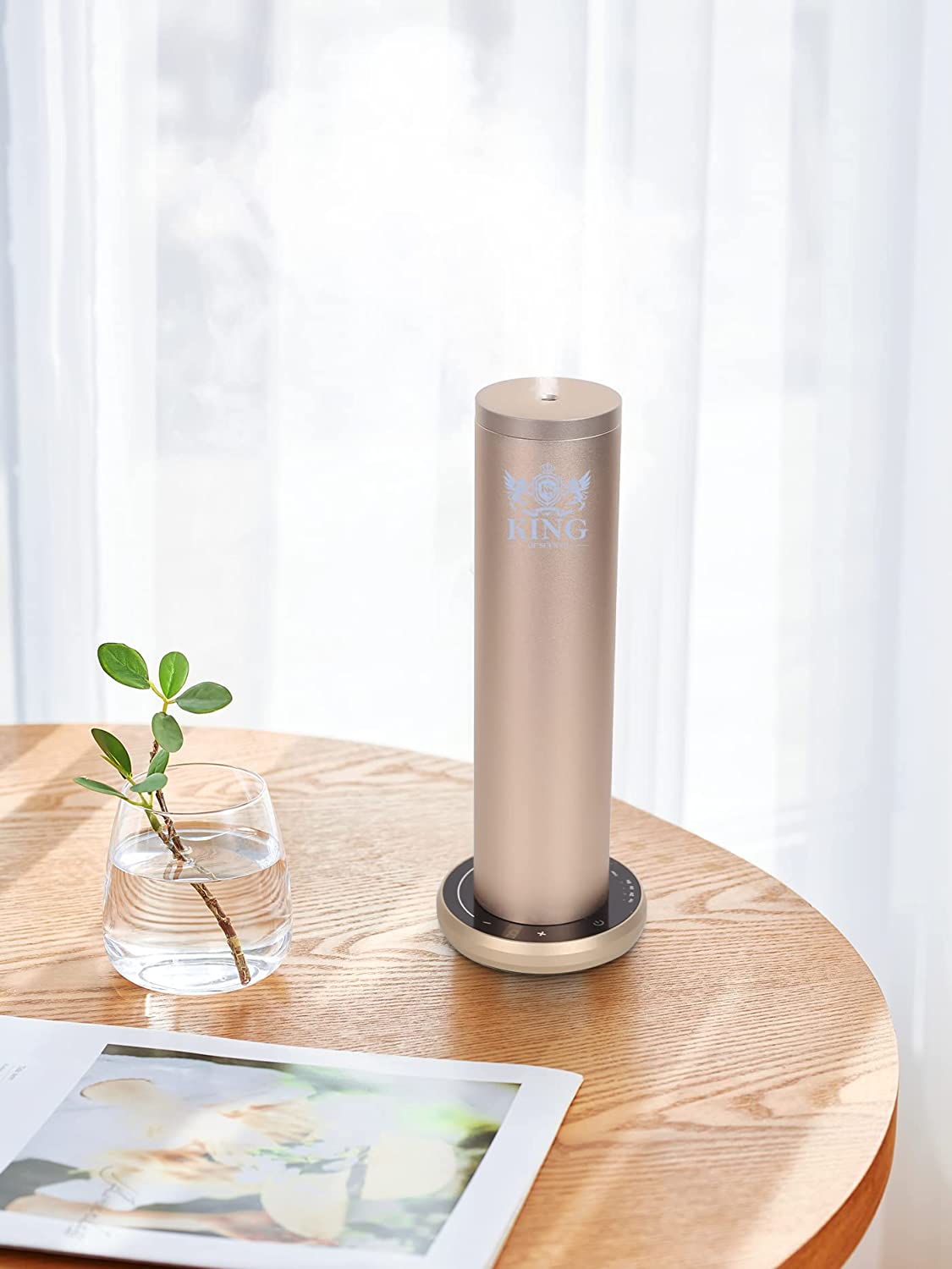 KING OF SCENTS BT Bluetooth Aroma Essential Oil Diffuser Fragrance Diffuser, Cold-Air Diffusion Scent Machine - Silver (Pack of 3)