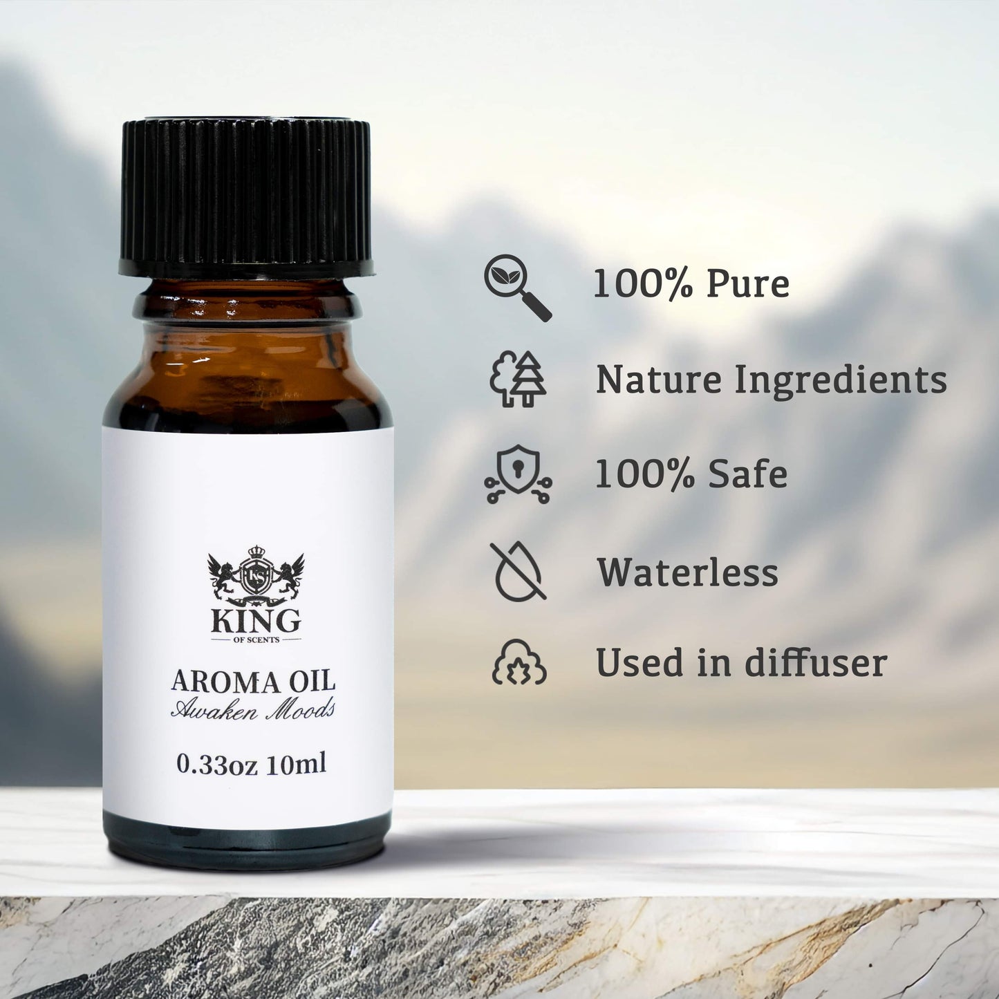 King Of Scents Selling Set Aroma oil Diffuser Gift Set of Blended Essential Oils| Green Tea + Happy Shopping + Hilton 3 + King + Magnolia Blossom - 10 Milliliter