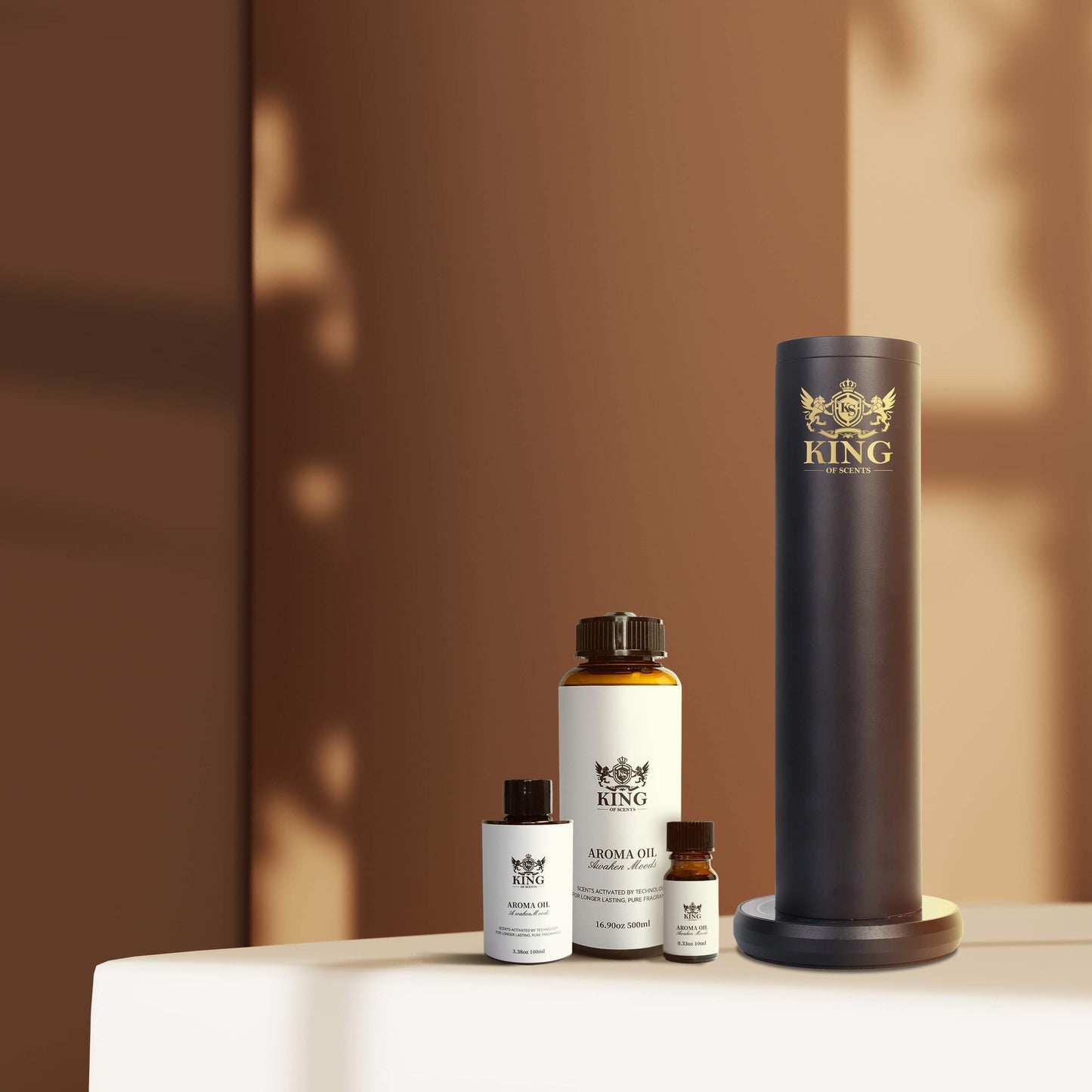King Of Scents Selling Set Aroma oil Diffuser Gift Set of Blended Essential Oils| Green Tea + Happy Shopping + Hilton 3 + King + Magnolia Blossom - 10 Milliliter