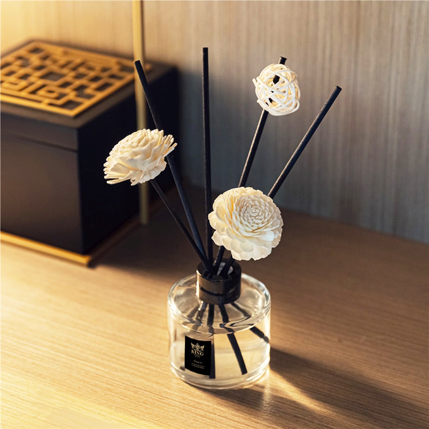 Aroma Reed Diffuser (120ml) Shangri-La Reed Diffuser Set,Reed Diffuser & Oil Diffuser Sticks, Aromatherapy, Home & Kitchen Décor,Fragrance and Gifts (Pack of 3)