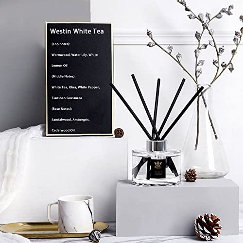 KING OF SCENTS Aroma Reed Diffuser (120ml) Westin White Tea Reed Diffuser Set,Reed Diffuser & Oil Diffuser Sticks, Home & Kitchen Décor,Fragrance and Gifts