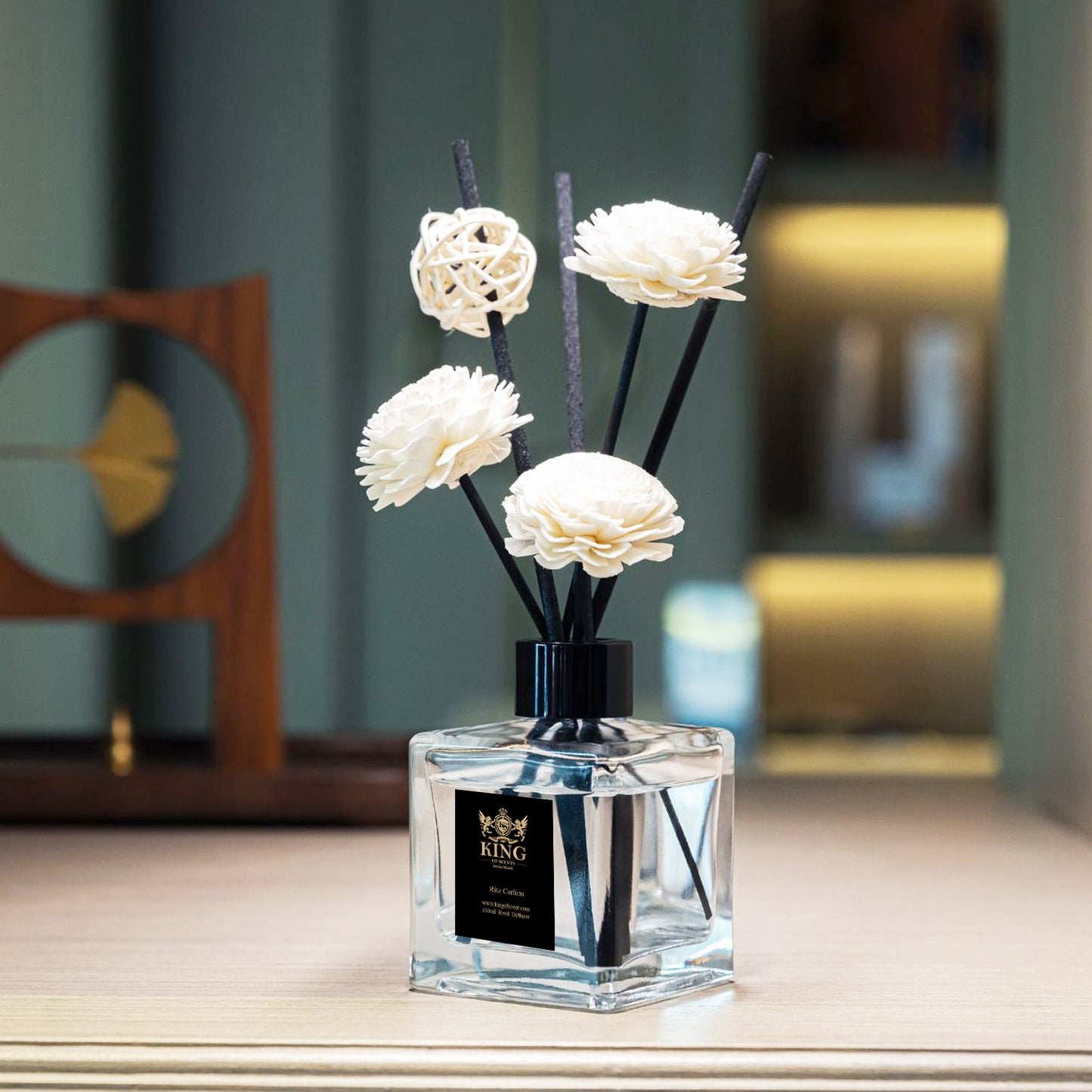 King of scents Aroma Reed Diffuser (150ml) Ritz Carlton Reed Diffuser Set,Reed Diffuser & Oil Diffuser Sticks, Home & Kitchen Décor,Fragrance and Gifts