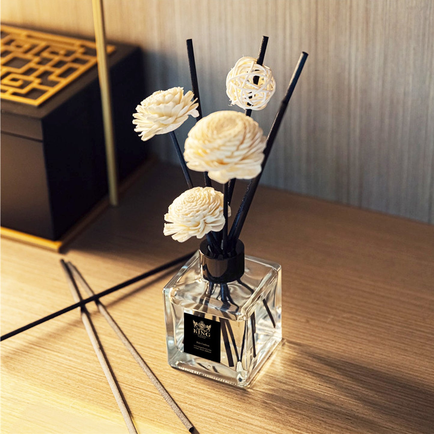 King of scents Aroma Reed Diffuser (150ml) Ritz Carlton Reed Diffuser Set,Reed Diffuser & Oil Diffuser Sticks, Home & Kitchen Décor,Fragrance and Gifts