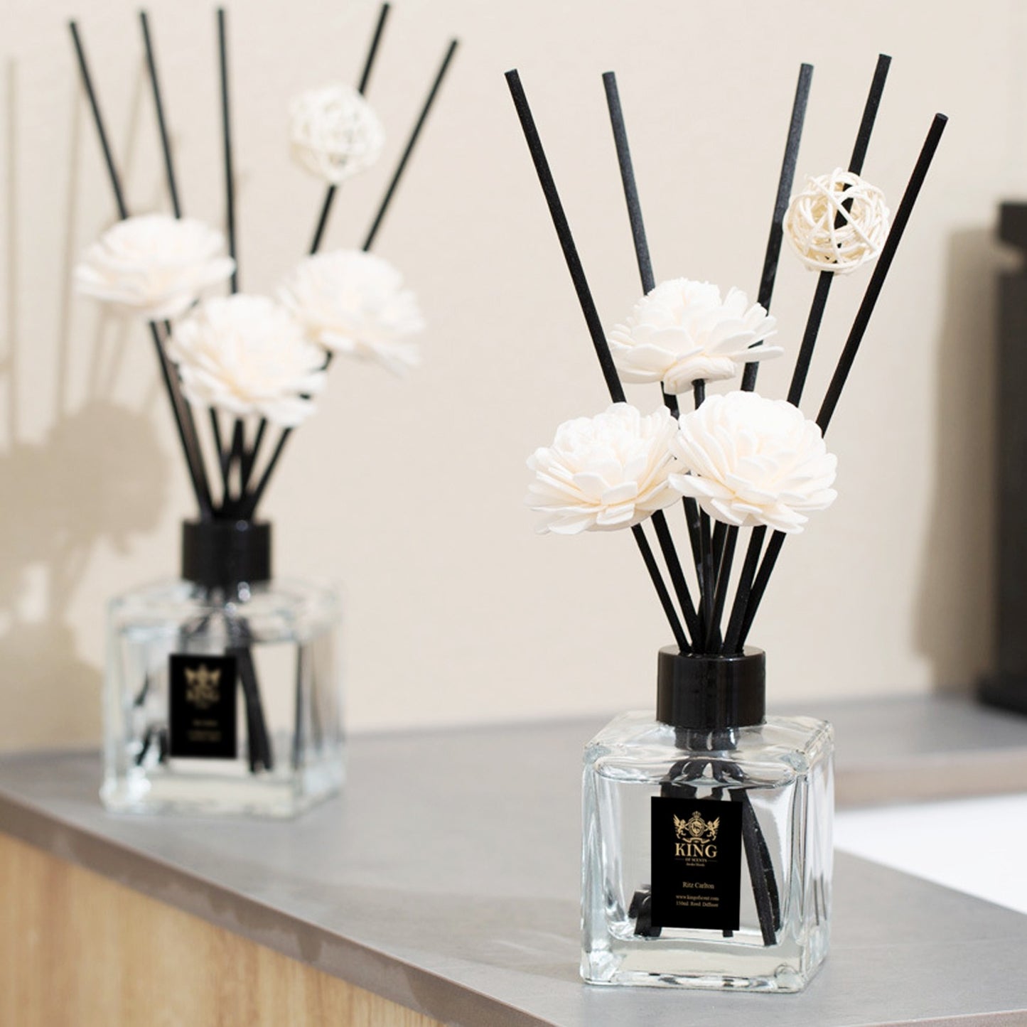 King of scents Aroma Reed Diffuser (150ml) Ritz Carlton Reed Diffuser Set,Reed Diffuser & Oil Diffuser Sticks, Home & Kitchen Décor,Fragrance and Gifts