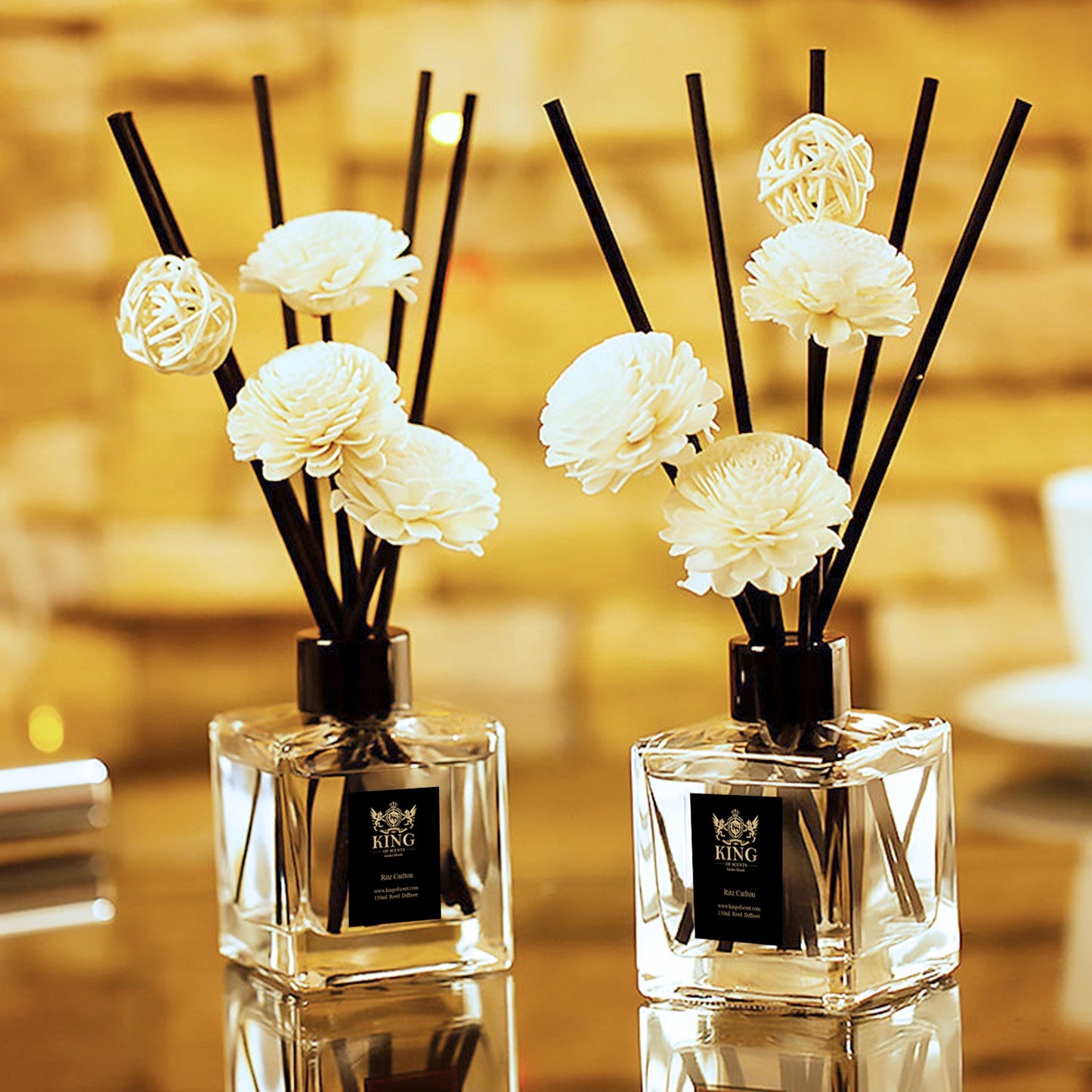 King of scents Aroma Reed Diffuser (150ml) Ritz Carlton Reed Diffuser Set,Reed Diffuser & Oil Diffuser Sticks, Home & Kitchen Décor,Fragrance and Gifts