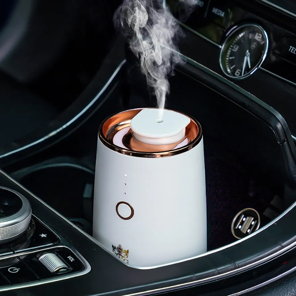 King of scents Luxury aroma Essential Oil Diffuser, King of scents Portable Mini Oil Diffuser for Car, Office ( white )!