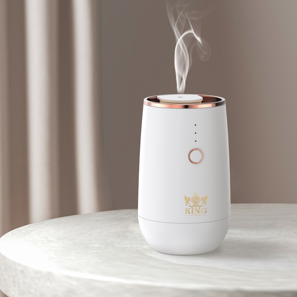 King of scents Luxury aroma Essential Oil Diffuser, King of scents Portable Mini Oil Diffuser for Car, Office ( white )!