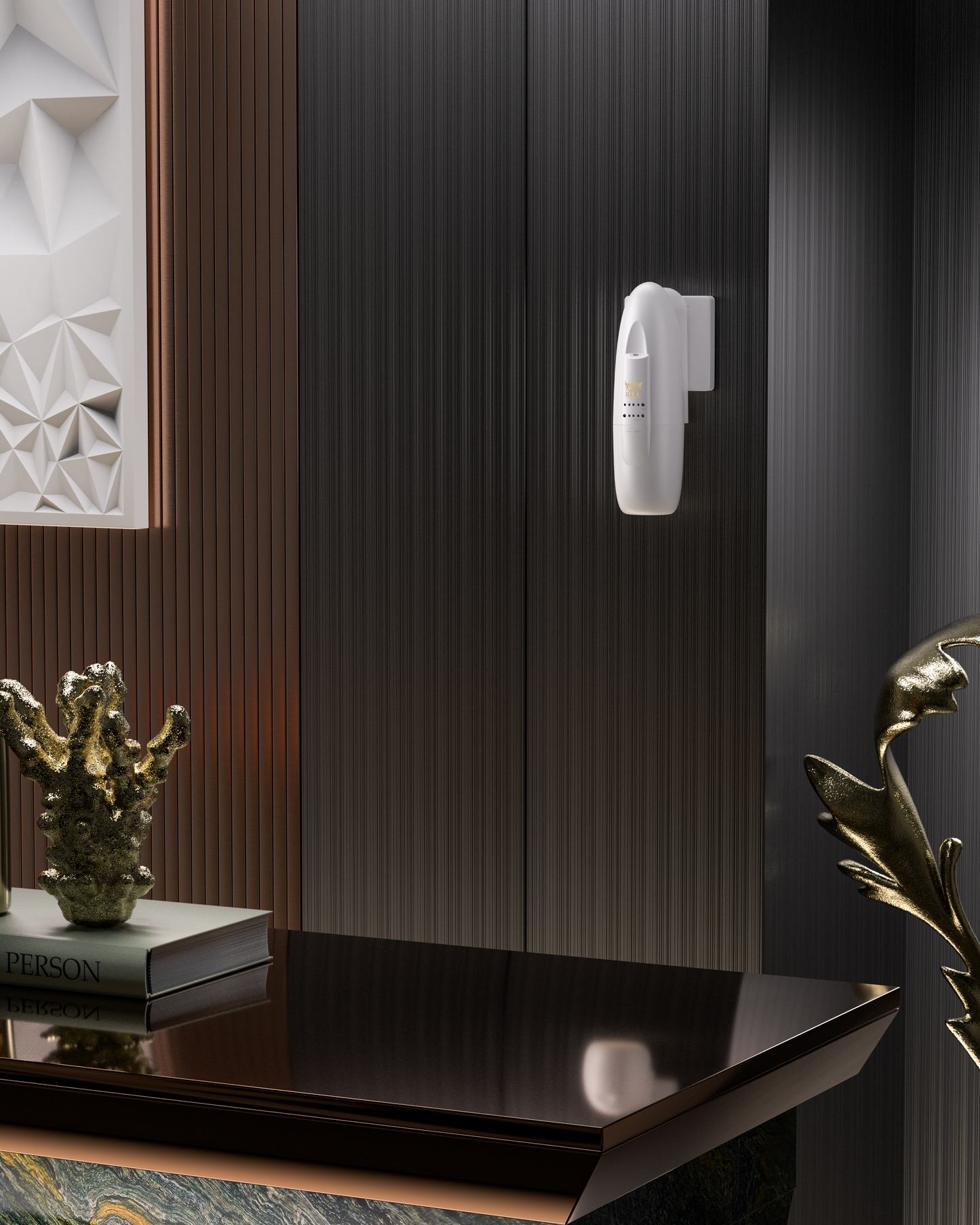King of scents Aroma Diffuser - Up to 500 Sq. FT Coverage - Nanotechnology Plug in Oil Diffuser for Essential Oils -for Home and Office - Wall Silent & Waterless Oil Diffuser (White+ black )