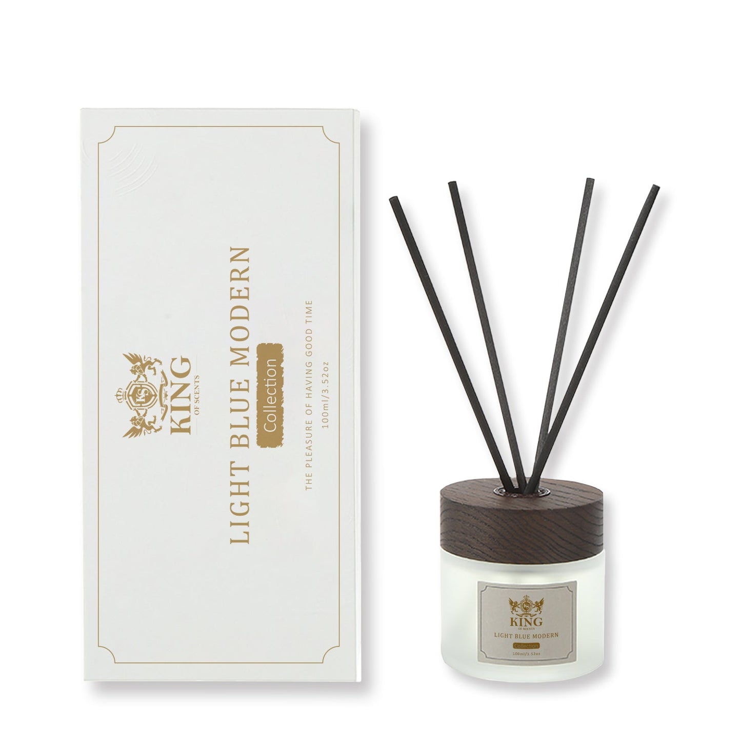 Light Blue Modern Reed Diffuser Set,Reed Diffuser & Oil Diffuser Sticks with Flower, Aromatherapy, Home & Kitchen Décor,Fragrance and Gifts (Pack Of 3)