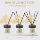 Light Blue Modern Reed Diffuser Set,Reed Diffuser & Oil Diffuser Sticks with Flower, Aromatherapy, Home & Kitchen Décor,Fragrance and Gifts…