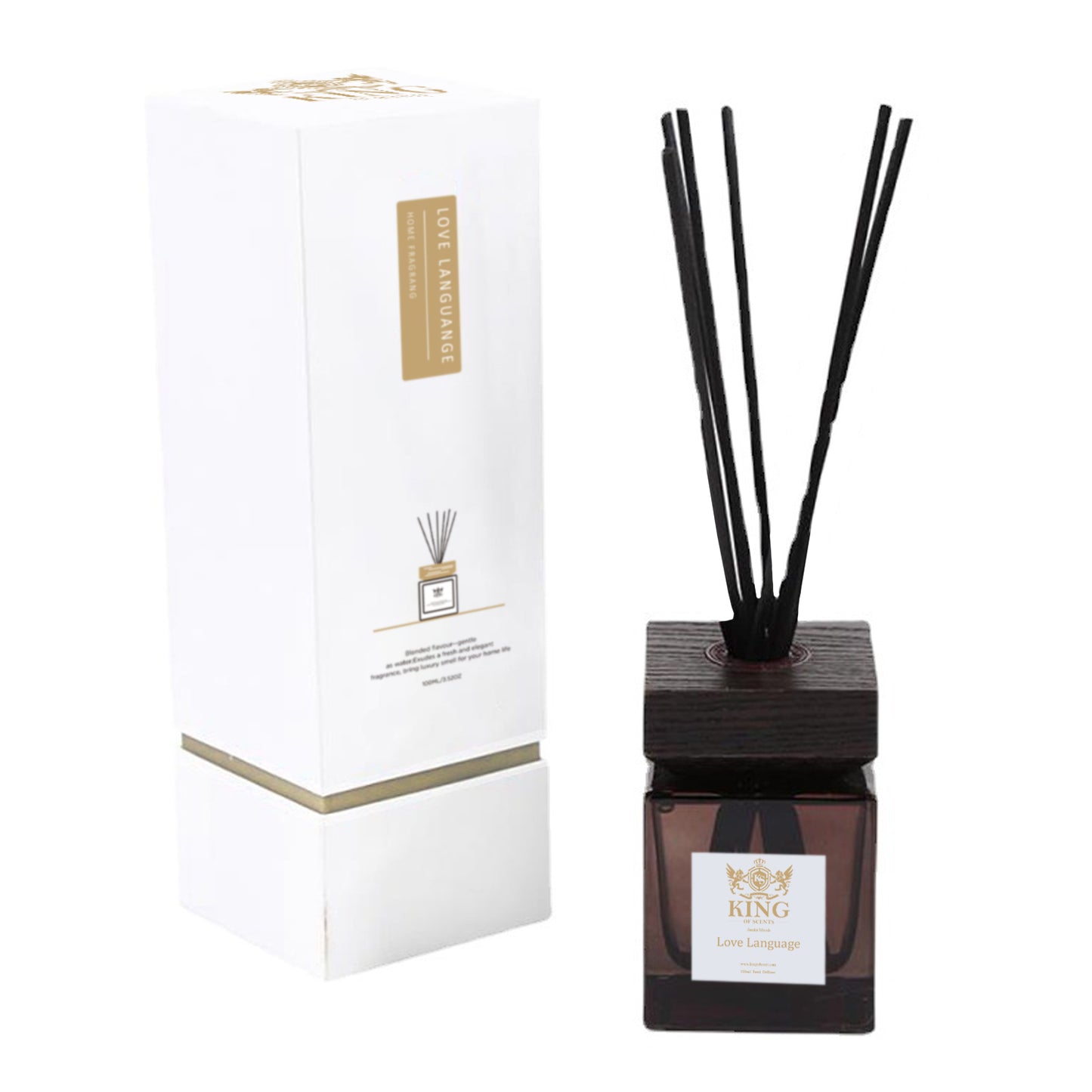 Love Language Reed Diffuser Set,Reed Diffuser & Oil Diffuser Sticks with Flower, Aromatherapy, Home & Kitchen Décor,Fragrance and Gifts