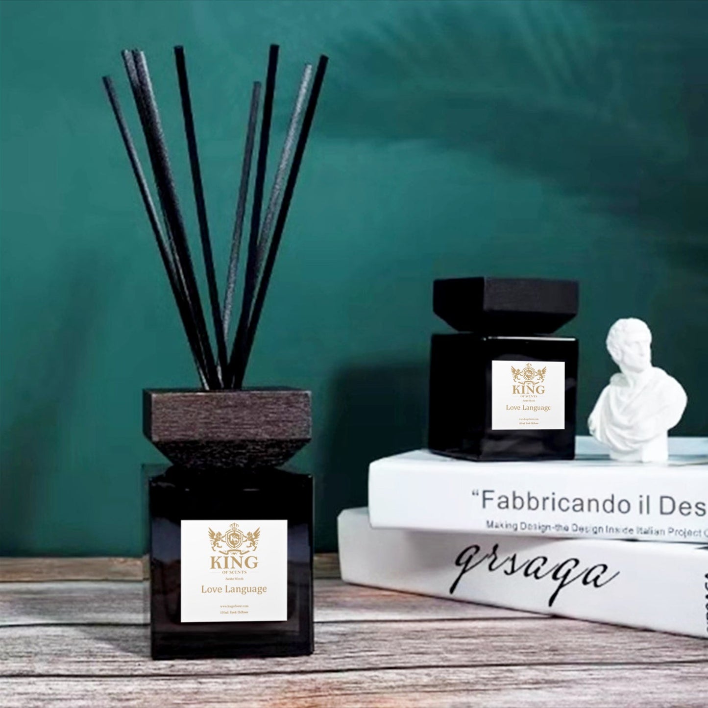 Love Language Reed Diffuser Set,Reed Diffuser & Oil Diffuser Sticks with Flower, Aromatherapy, Home & Kitchen Décor,Fragrance and Gifts (Pack Of 3)