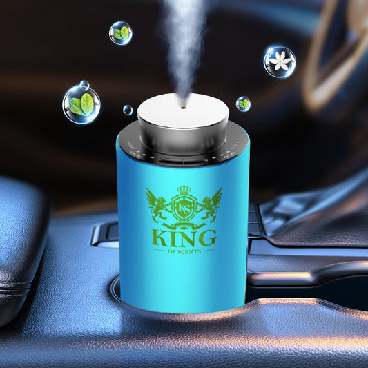 King Of Scents Aroma Essential Oils  Diffuser Operated Cordless Nebulizer Car Diffusers for Essential Oils Large Room Hotel Travel Easter Gift(Included oil10ml-4 Color) (blue)