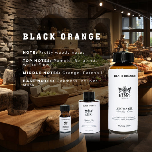 King Of Scents Black Orange for  Aroma Oil Scent Diffusers - (10ml -100ml-500 Milliliter)