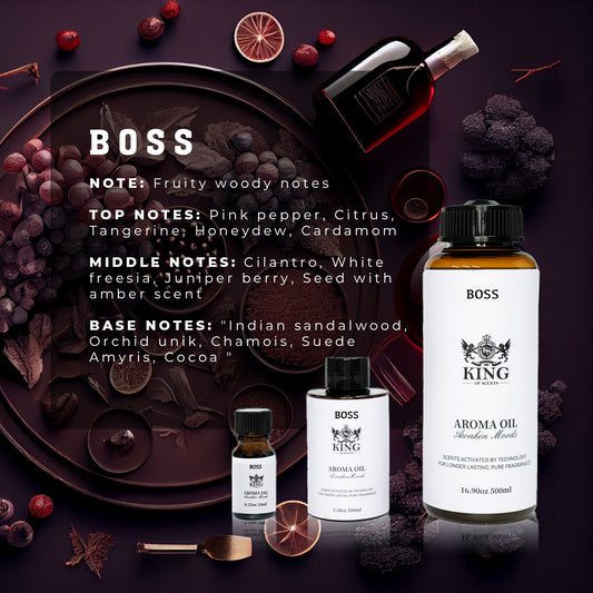 King Of Scents Boss for Aroma Oil Scent Diffusers - (10ml-100ml-500 Milliliter)