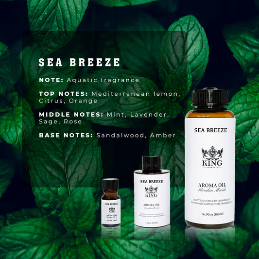 King Of Scents Sea Breeze Aroma Oil Scent Diffusers - (10ml-100ml-500 Milliliter)