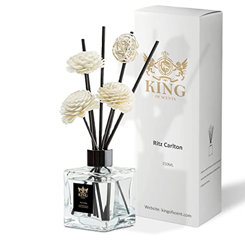 King Of Scents  Aroma Reed Diffuser (150ml) Ritz Carlton Reed Diffuser Set,Reed Diffuser & Oil Diffuser Sticks,  Home & Kitchen Décor,Fragrance and Gifts