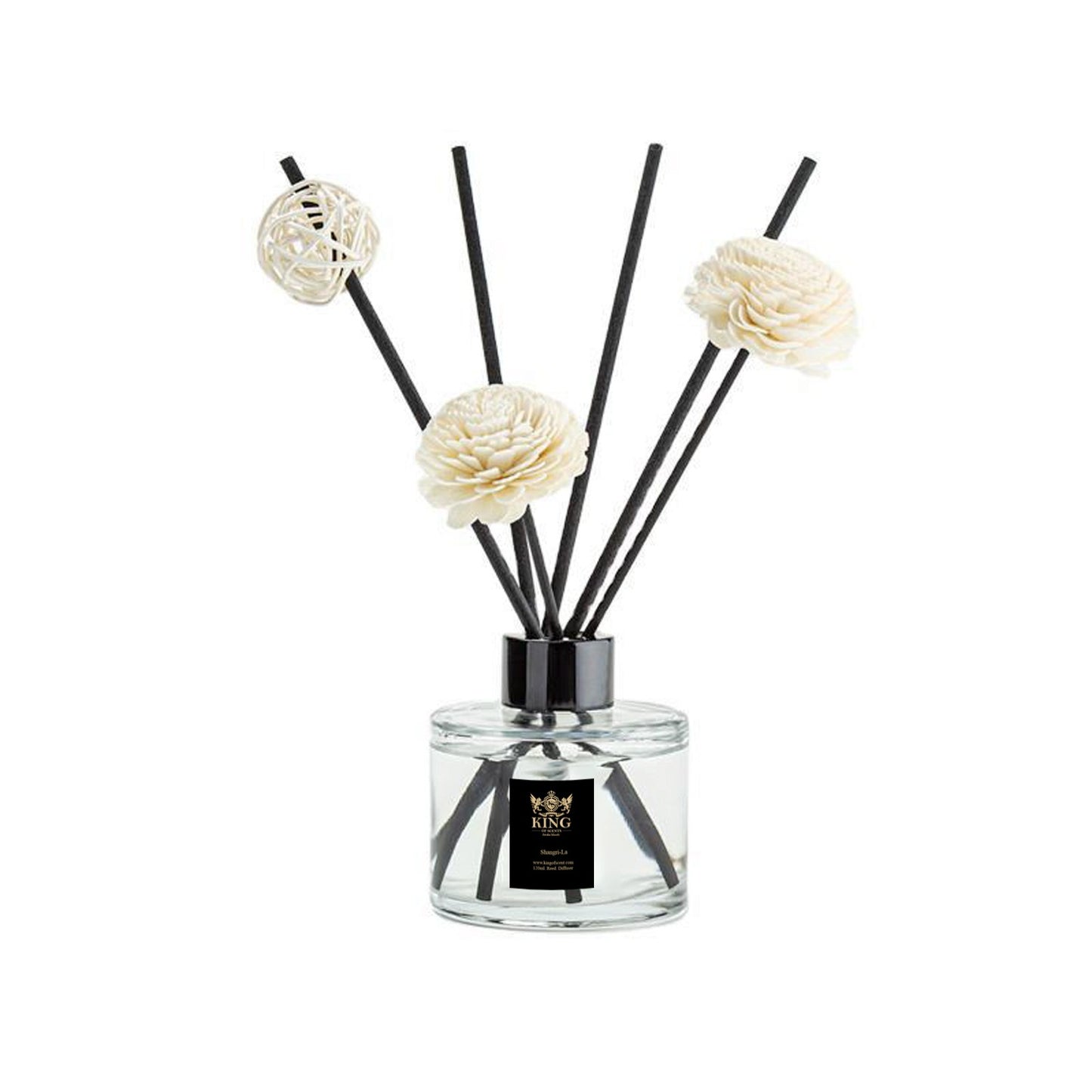 King of scents Aroma Reed Diffuser 120ml) Shangri-La Reed Diffuser Set,Reed Diffuser & Oil Diffuser Sticks,  Home & Kitchen Décor,Fragrance and Gifts